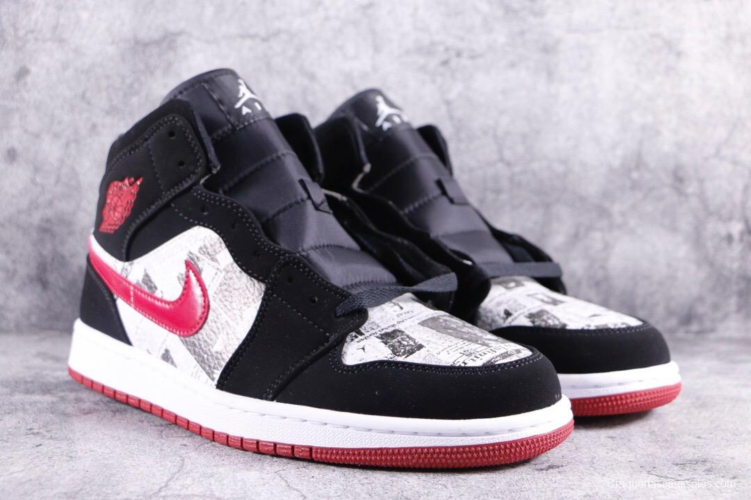 Air Jordan 1 Mid SE Newspaper