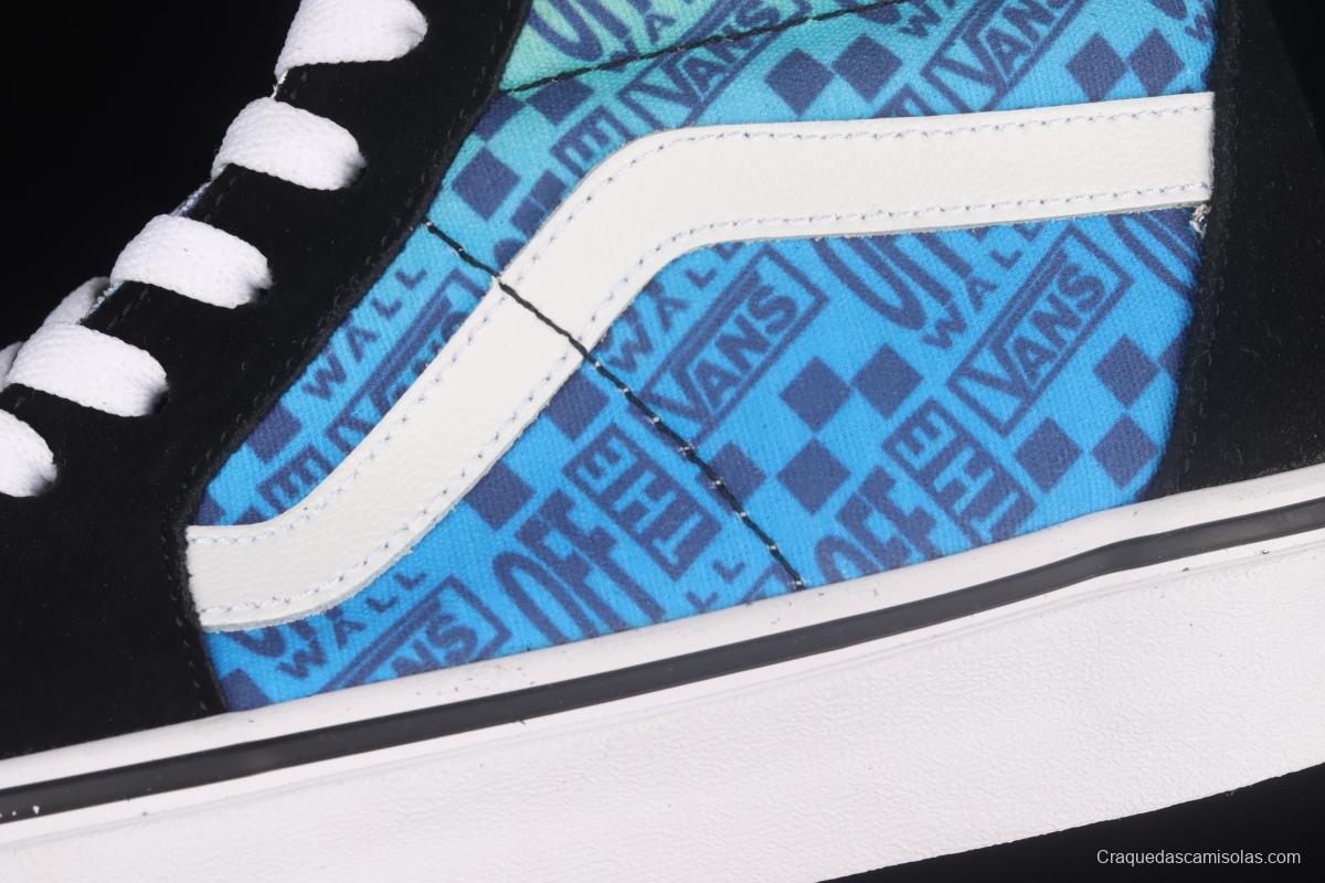 Vans Sk8-Hi Slim graded letter printed high-top casual board shoes VN0A3CSM6RF