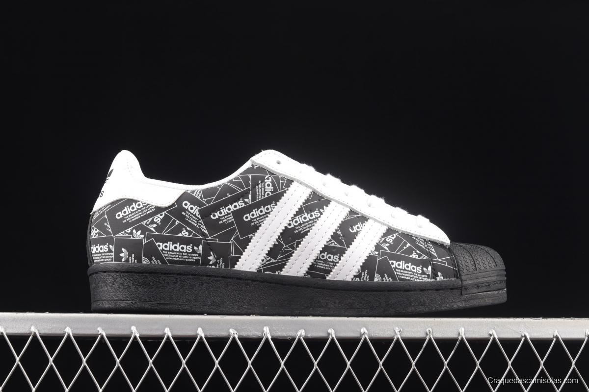 Adidas Originals Superstar FV2820 shell head printed with logo 3M reflective classic sports shoes