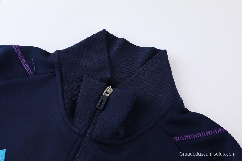 2022 Argentina Navy Full Zipper Tracksuit