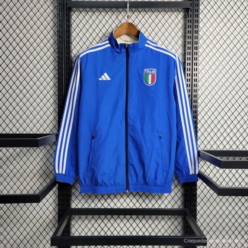 2023 Italy Blue/Milk Reversible Windbreaker