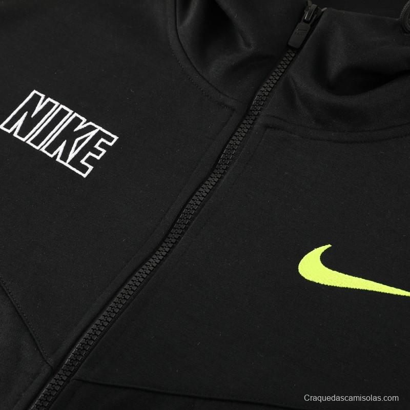 23/24 NIKE Black/Green Full Zipper Hooide Jacket+Pants