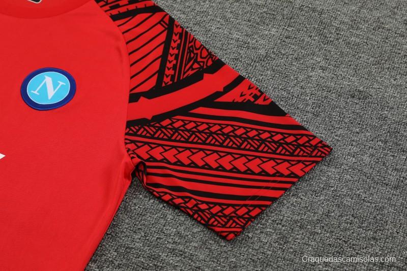 23/24 Napoli Red Short Sleeve Jeresy+Shorts