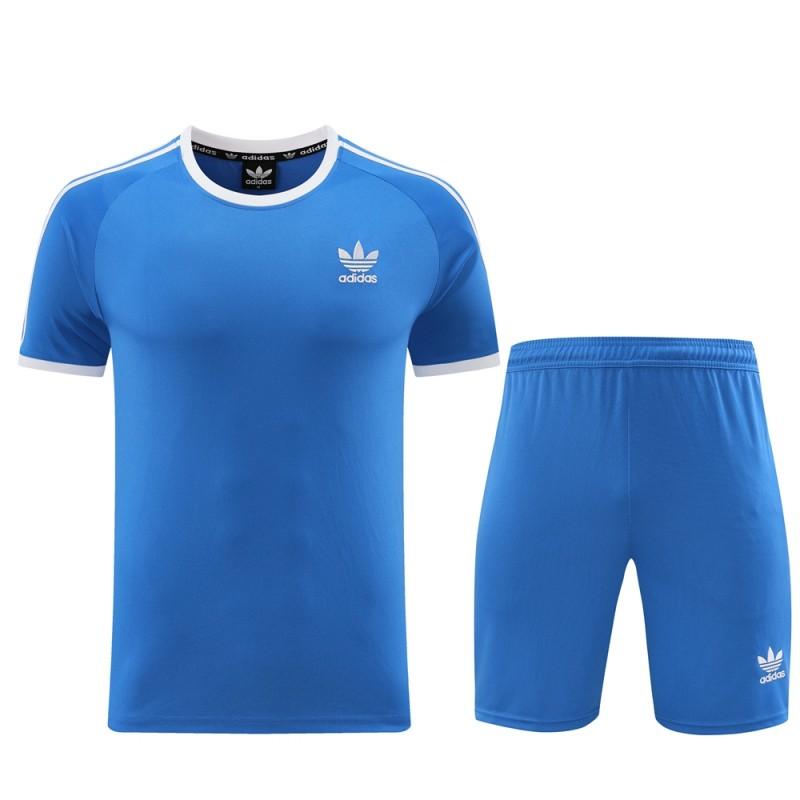 24/25 Adidas Original Blue Short Sleeve Jersey+Shorts