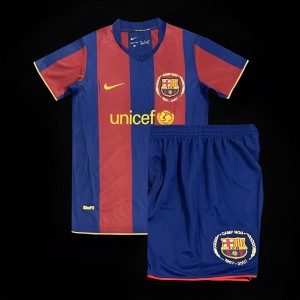 Retro Kids 07/08 Barcelona Home Jersey