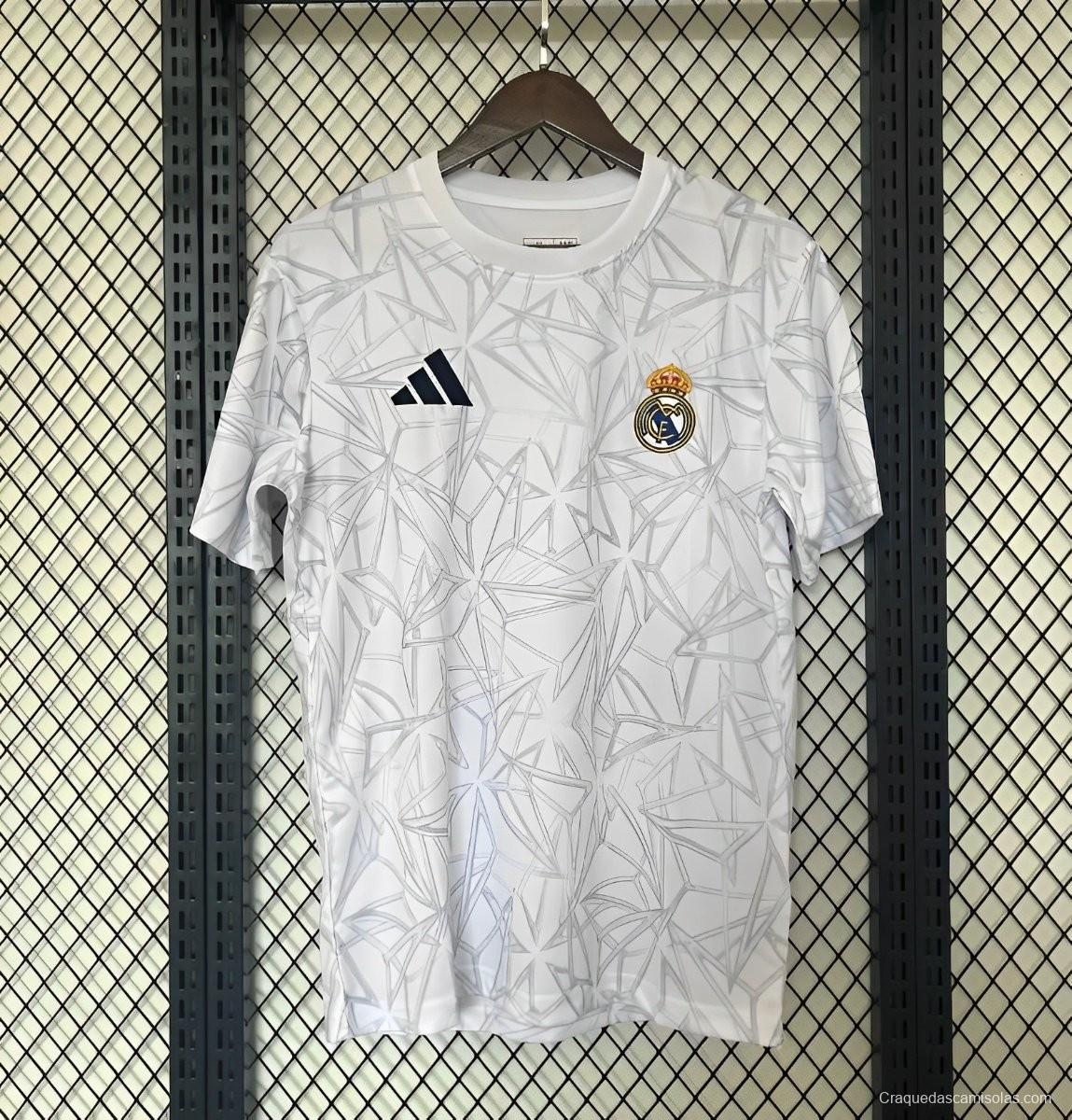 24/25 Real Madrid White Pre-Match Jersey